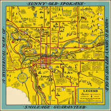 Washington and Pictorial Maps Map By Lindgren Brothers