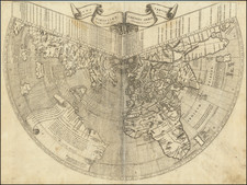 World, South America and America Map By Johannes Ruysch