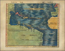 World, Atlantic Ocean, North America, South America and America Map By Martin Waldseemüller