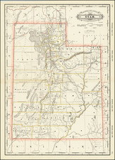 Utah and Utah Map By George F. Cram