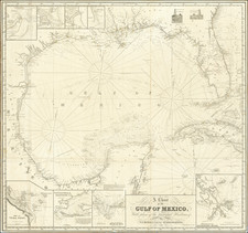 Florida, South, Texas, Mexico, Cuba and Bahamas Map By J. S. Hobbs