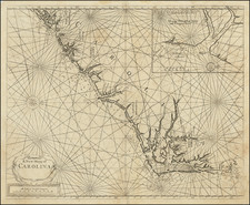 North Carolina and South Carolina Map By Thomas Page / William Mount