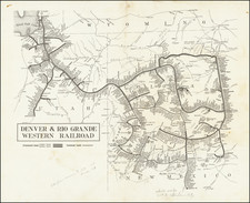 Colorado, Utah, Colorado and Utah Map By Denver & Rio Grande RR