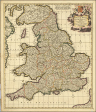 England Map By Frederick De Wit