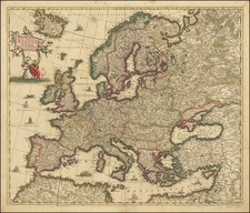 Nova et Accurate divisa in Regna et Regiones praecipuas Europae Descriptio . . .  By Frederick De Wit