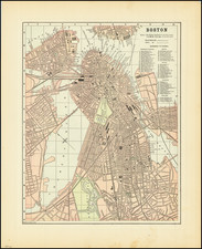 Boston Map By Fisk & Co.