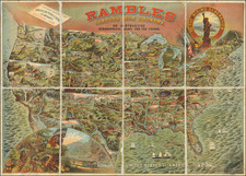 United States, Texas, Plains, Southwest, Rocky Mountains and California Map By American Publishing Co.