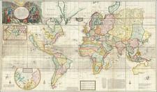 World and California as an Island Map By Herman Moll