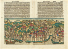 Turkey and Turkey & Asia Minor Map By Hartmann Schedel