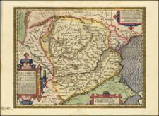 Europe, Central & Eastern Europe, Austria, Hungary, Romania and Bulgaria Map By Abraham Ortelius