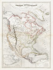 Texas and North America Map By Charles V. Monin