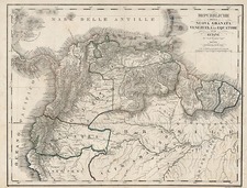 Central America and South America Map By Stabilimento Civelli Giuse.