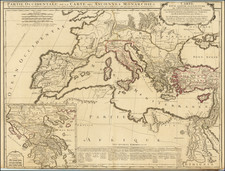 Europe and Greece Map By Gilles Robert de Vaugondy