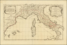 France, Italy and Spain Map By Jean-Baptiste Bourguignon d'Anville  &  Pierre Bourgoin