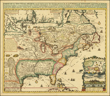 United States, South, Midwest and Canada Map By Henri Chatelain