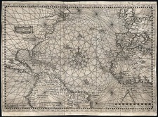 Atlantic Ocean, United States, North America, South America and America Map By Nicolas De Nicolai