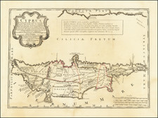 Cyprus Map By Pierre Moullart-Sanson