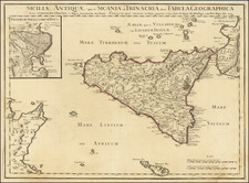 Malta and Sicily Map By Guillaume De L'Isle