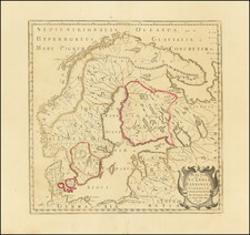 Baltic Countries, Scandinavia and Finland Map By Sanson fils