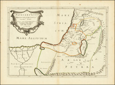 Middle East and Holy Land Map By Melchior Tavernier