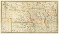Illinois, Minnesota, Wisconsin, Plains, Iowa, Kansas, Missouri, Nebraska and South Dakota Map By Rand McNally & Company