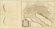 Austria, Hungary, Czech Republic & Slovakia, Balkans, Croatia & Slovenia, Bosnia & Herzegovina, Serbia & Montenegro and Italy Map By Nicolas Sanson