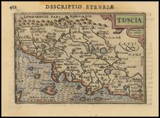 Northern Italy Map By Petrus Bertius