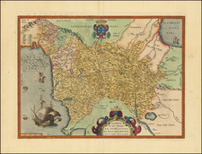 Northern Italy Map By Abraham Ortelius / Johannes Baptista Vrients