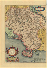 Northern Italy Map By Abraham Ortelius