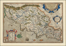 [ Tuscany in Etruscan Times ]  Tusciae Antiquae Typus . . . 1584 By Abraham Ortelius