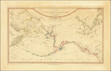 Alaska, Russia in Asia and British Columbia Map By William Faden