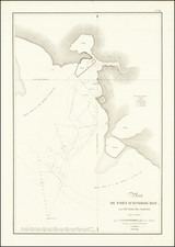 (Honolulu)  Plan du port D'Onorourou, sur I'île Wahou ('îles Sandwich)…Par Mr. L.I. Duperrey, Officer de Marine, Embarque sur la Corvette du Roi l'Uranie.  Auot 1819  