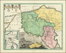 Middle East and Holy Land Map By Johann Christoph Weigel