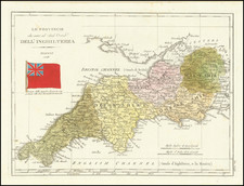 British Counties Map By Francesco Costantino Marmocchi