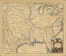 United States, South, Southeast, Texas, Midwest and Plains Map By John Senex