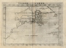 New England, Southeast and Canada Map By Girolamo Ruscelli