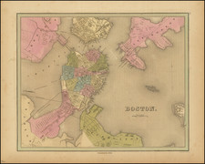 Boston Map By Thomas Gamaliel Bradford