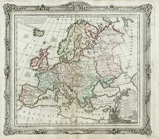 Europe and Europe Map By Louis Brion de la Tour