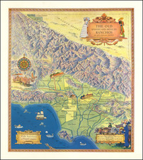 Pictorial Maps, California and Los Angeles Map By Title Insurance & Trust Company / Gerald  Allen Eddy