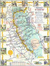 The Golden Chain Council Highway Map of the Northern & Southern Mines The Mother Lode By William Wintle