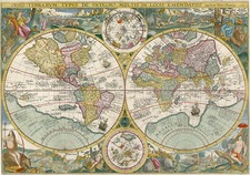 World, World, Celestial Maps and Curiosities Map By Petrus Plancius