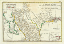 Texas, Southwest, Mexico and Baja California Map By Rigobert Bonne