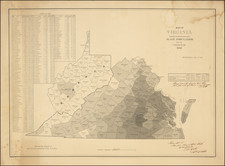 Virginia and Civil War Map By Edwin Hergesheimer  &  William Robert Palmer