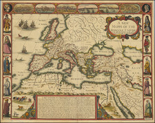 A New Mappe Of The Romane Empire . . . 1626 By John Speed