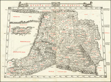 Middle East and Holy Land Map By Bernardus Sylvanus