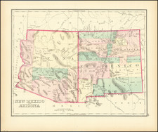 Arizona and New Mexico Map By O.W. Gray