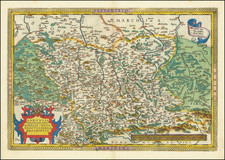 Czech Republic & Slovakia and Norddeutschland Map By Abraham Ortelius