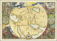 World, Central Asia & Caucasus, Holy Land, Arabian Peninsula, Turkey & Asia Minor and Egypt Map By Romeyn De Hooghe