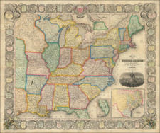 United States, Texas, Oregon and Washington Map By Edward Hooker Ensign  &  Timothy Ensign