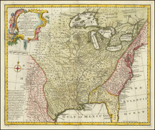 United States, Mid-Atlantic, South, Southeast, Texas, Midwest and Plains Map By Emanuel Bowen